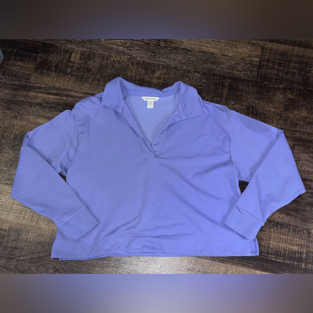 Athleta Retroterry Polo Sweatshirt